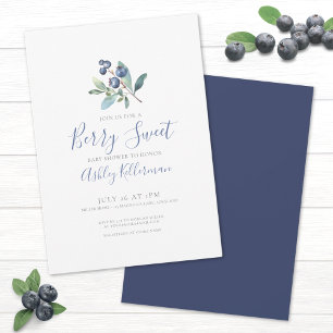 Invitation Baby Shower Simple aux Fruits Rouges Douceur
