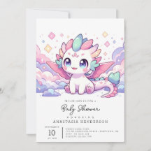 Baby shower simple de dragon mythique