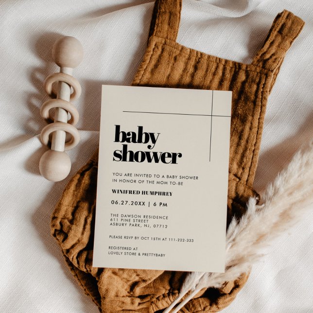 Invitation Baby shower simple et élégant (Créateur téléchargé)