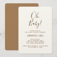 Baby shower simple moderne de Bohême Neutre genre