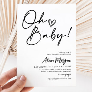 Invitation Baby shower simple moderne Neutre genre