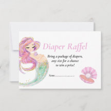 Baby Shower Sirène Rose Raffle Sous l'Océan