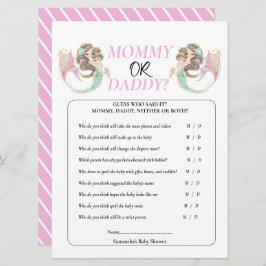 Invitation Baby shower sirène sous la mer