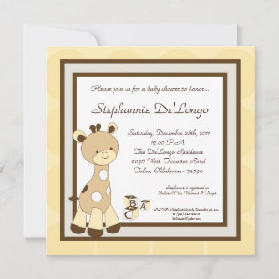 Invitation Baby shower Snicker Doodle Giraff