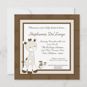Invitation Baby shower Snicker Doodle Giraff