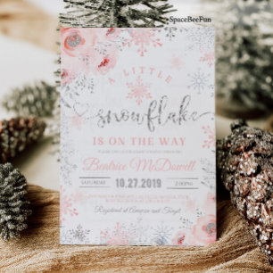 Invitation baby shower Snowflake A Little Snowflak