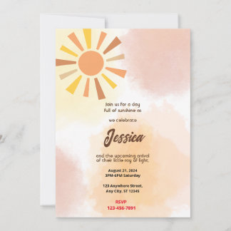 Invitation Baby shower solaire