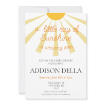 Baby shower solaire jaune