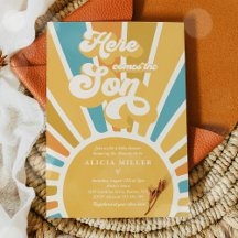Baby shower Soleil Venez Ici Le Son Blue Rays