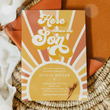 Baby shower Soleil Venez Ici Le Son Jaune Rayons