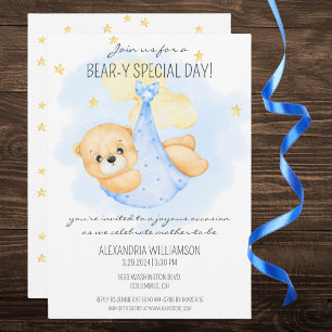 Invitation Baby shower spécial de jour de l'ours
