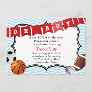 Invitation Baby shower sportif