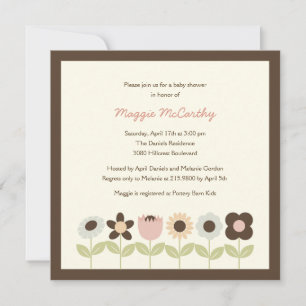 Invitation Baby shower Spring Garden