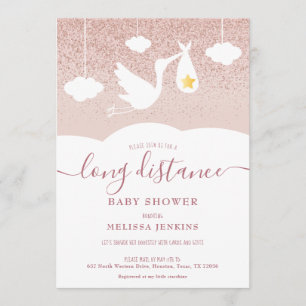 Invitation Baby-Shower / Sprinkle à distance par la poste