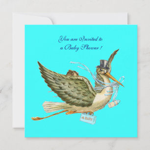 INVITATION BABY SHOWER STORK