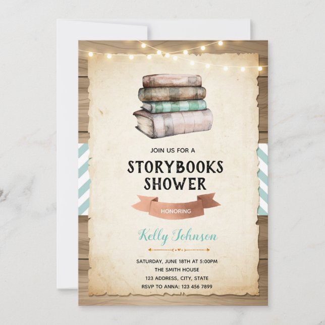 Invitation baby shower Storybook (Devant)
