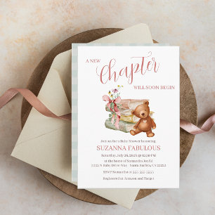 Invitation Baby shower Storybook Nouveau chapitre commence