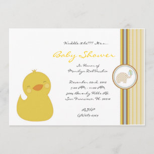 Invitation Baby shower sucré et jaune