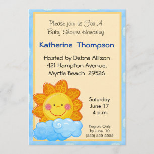 Invitation Baby shower Sunshine