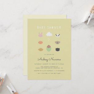 Invitation Baby shower Sunshine Animaux