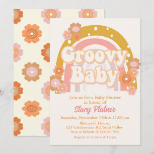 Invitation Baby shower super, Baby shower rétro, Baby shower