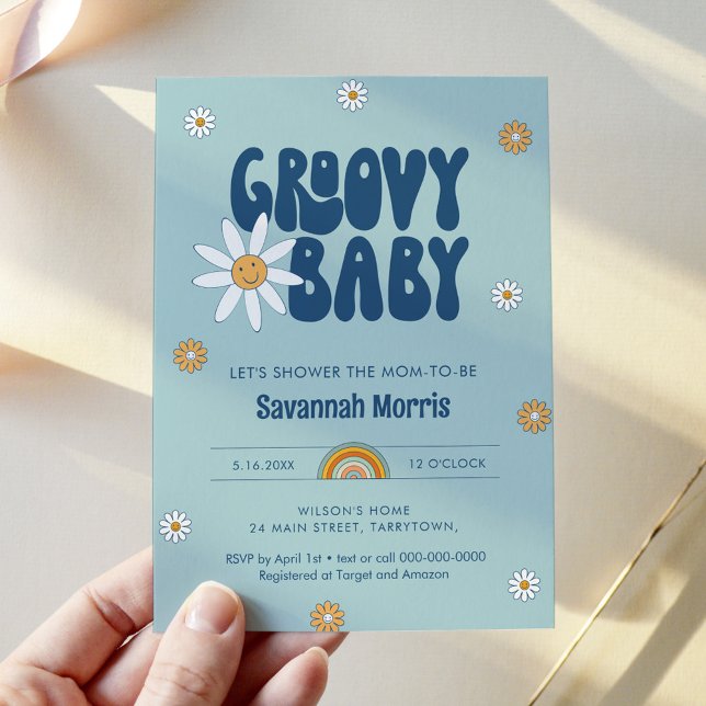Invitation Baby shower Super HIPPIE DAZE (Créateur téléchargé)