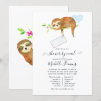 Baby Shower sur le thème de la paresse à l'aquarel