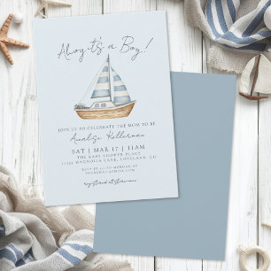 Invitation Baby Shower sur le thème du Marin