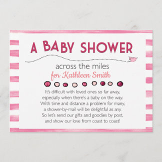 Invitation baby shower sur les kilomètres
