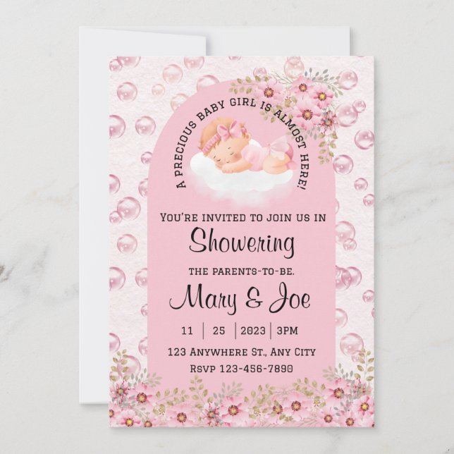 Invitation Baby shower Sweet Dreams (Devant)