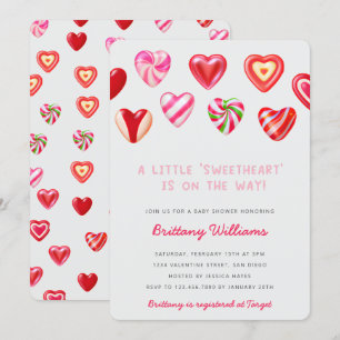 Invitation Baby shower Sweet Hearts