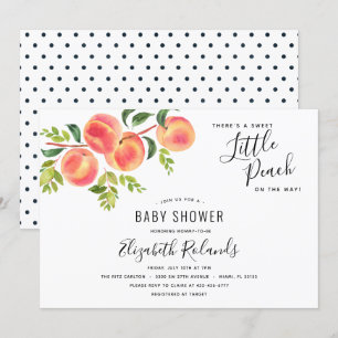 Invitation Baby shower Sweet Little Peach