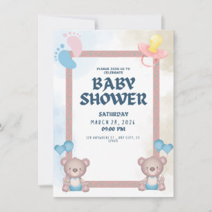 Invitation Baby shower Sweet Pastel Design
