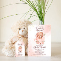 Baby shower tea party ourson rose dans une tasse