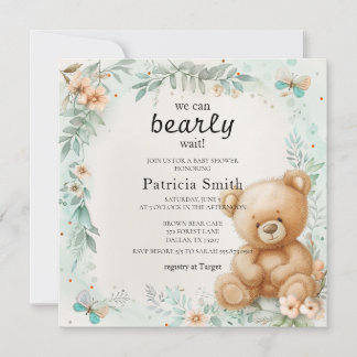 Invitation Baby shower Teddy Bear