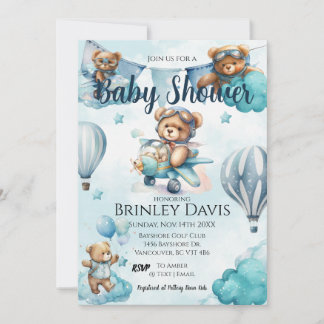 Invitation Baby shower Teddy Bear