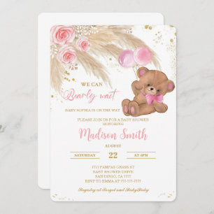 Invitation Baby shower Teddy Bear