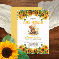 Baby shower Teddy Bear et Sunflower