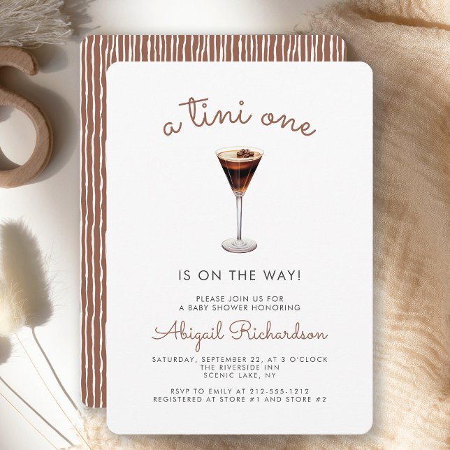 Invitation Baby shower Tini One Espresso Martini (Créateur téléchargé)