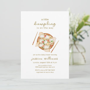 Invitation Baby Shower Tiny Flower Bao Dumpling 