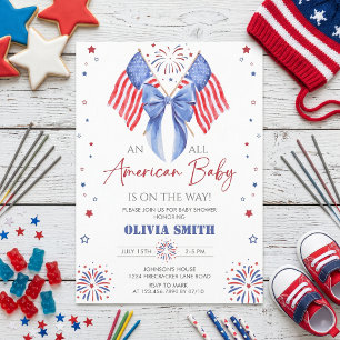Invitation Baby Shower Tout Américain