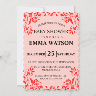 Invitation Baby shower traditionnel