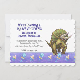 Invitation Baby shower Triceratops