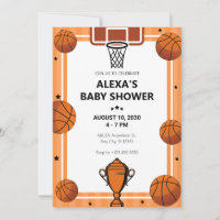 Baby shower trophée du plateau de basket-ball