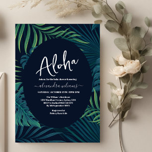Invitation Baby shower tropical bohème