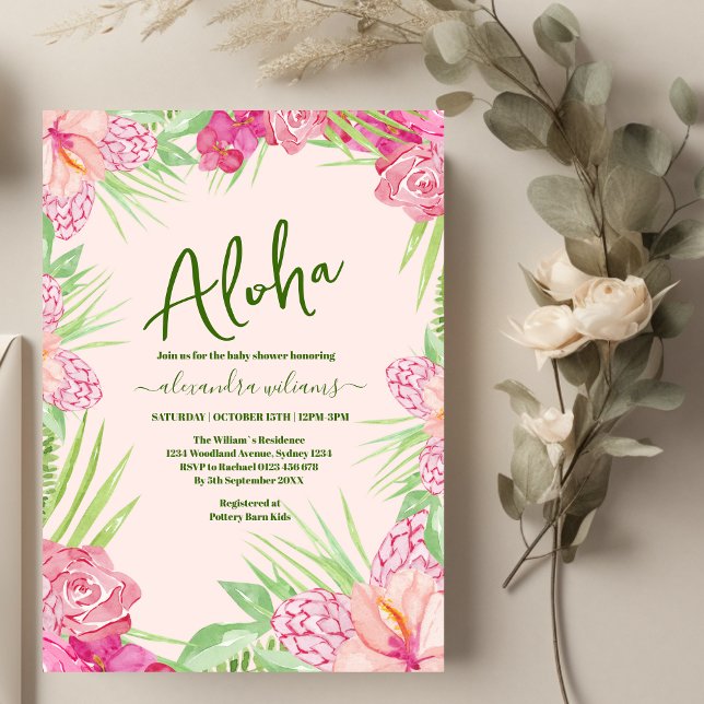 Invitation Baby shower tropical exotique (Créateur téléchargé)