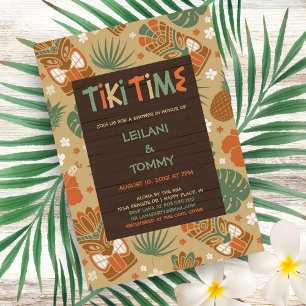 Invitation Baby shower Tropical Tiki Party Couples