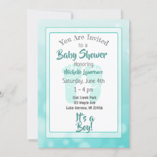 Invitation Baby shower turquoise