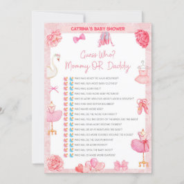 Invitation Baby shower Tutu Ballerina - Nom modifiable, 5x7 I