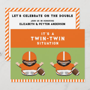 Invitation Baby shower Twin Boys